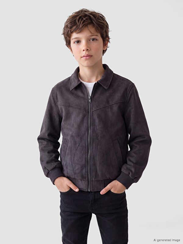 LCW Kids Jungen Mantel mit Wildlederoptik