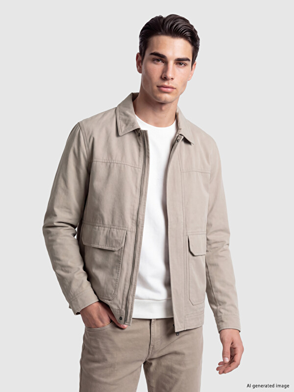 LCWAIKIKI Classic Regular Fit Gömlek Yaka Erkek Ceket