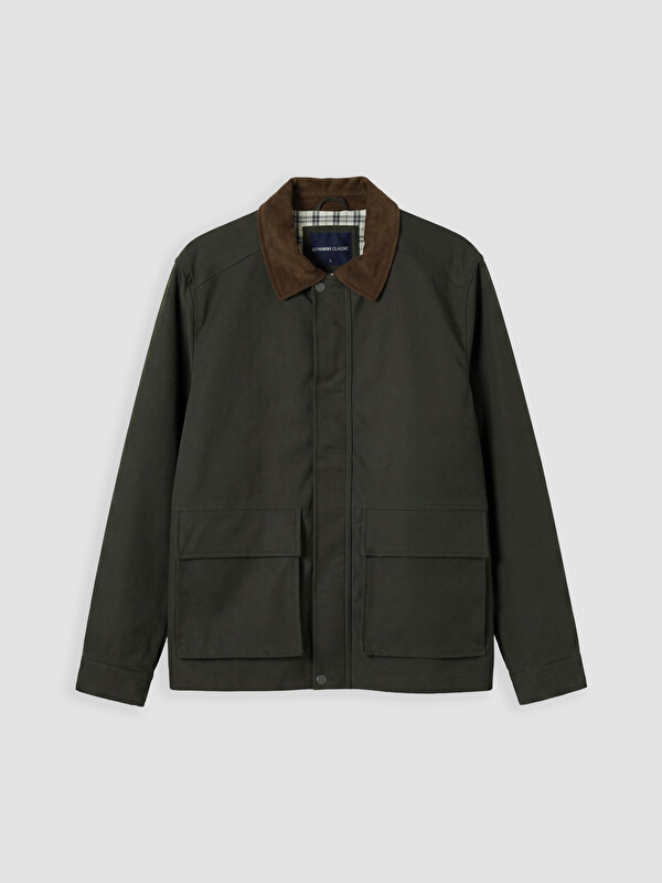 LCWAIKIKI Classic Regular Fit Velvet Collar Men's Jacket