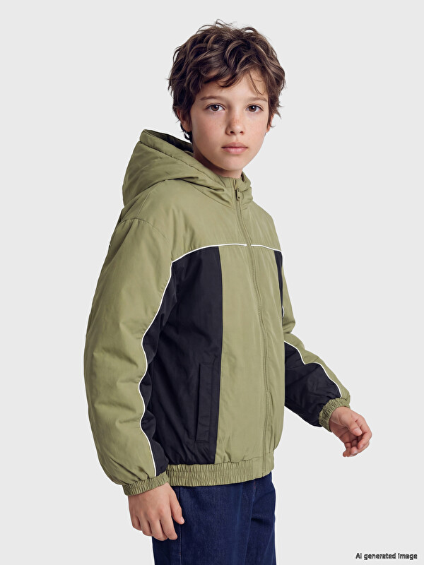 LCW Kids Kapüşonlu Erkek Çocuk Şişme Mont