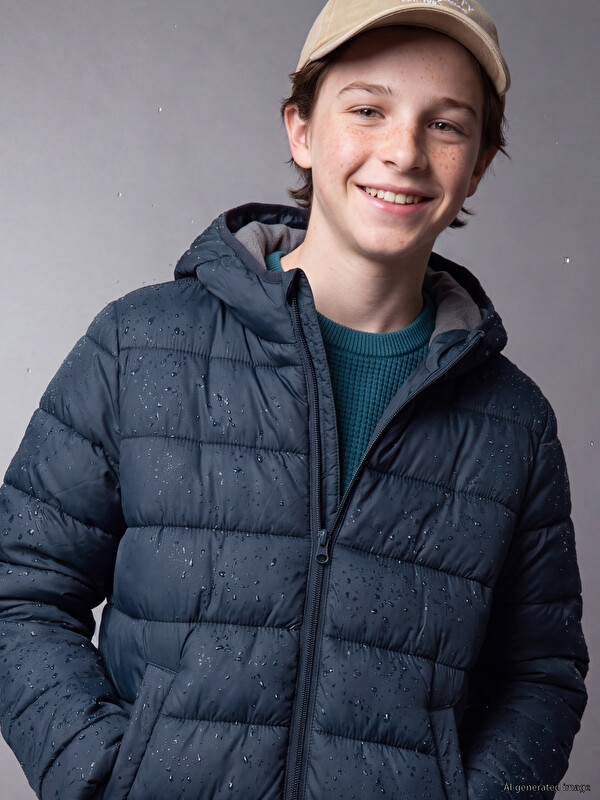 LCW Kids Su İtici Erkek Çocuk Şişme Mont