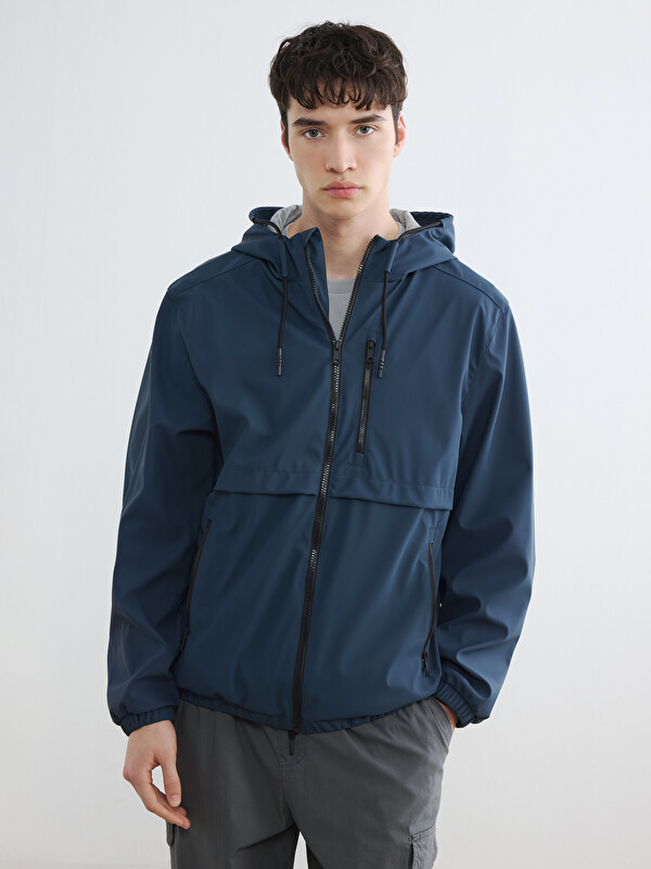 XSIDE Regular Fit Kapüşonlu Erkek Yağmurluk