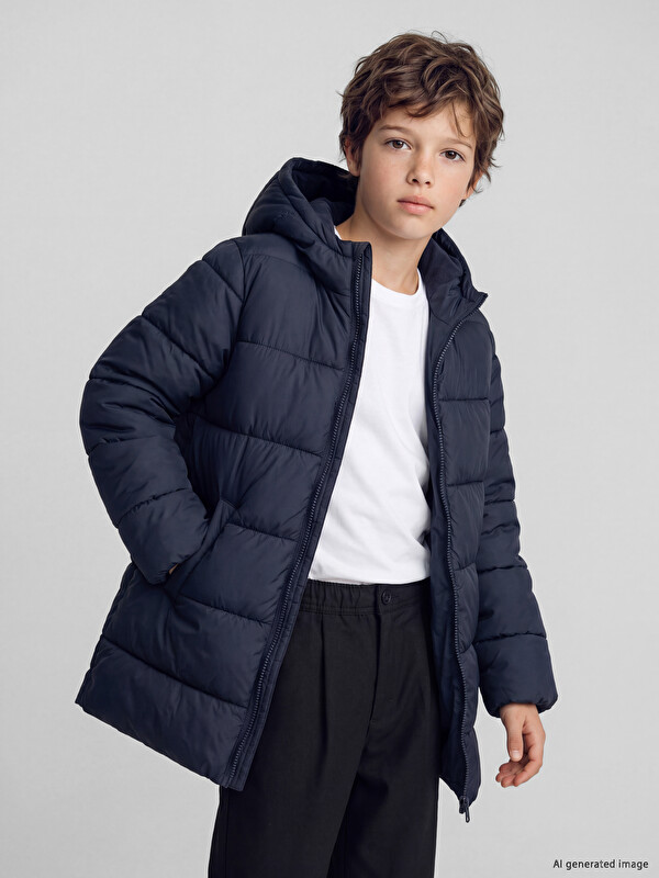 LCW Kids Su İtici Erkek Çocuk Şişme Mont