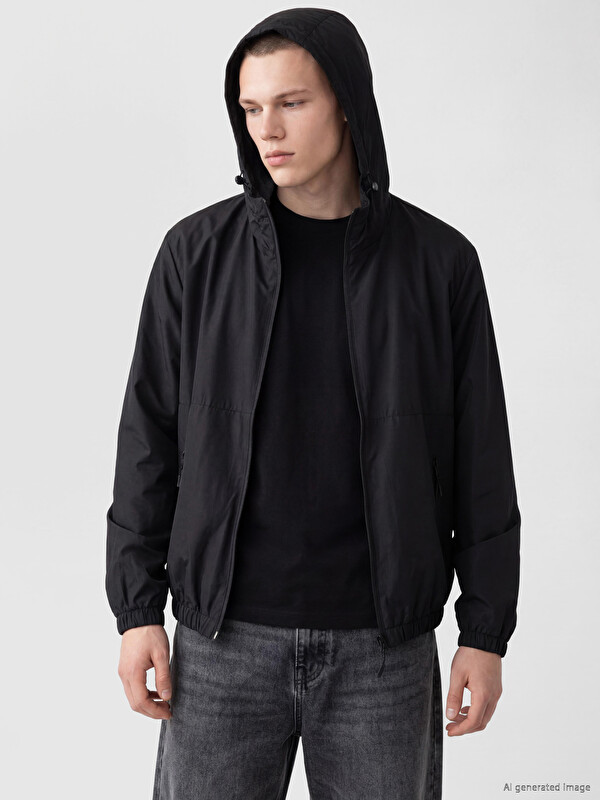XSIDE Regular Fit Kapüşonlu Erkek Yağmurluk
