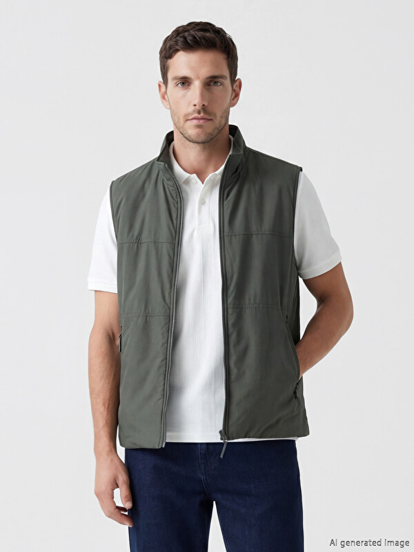 LCWAIKIKI Classic Regular Fit Dik Yaka Erkek Yelek