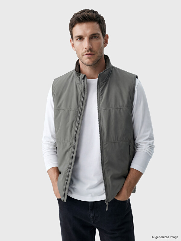 LCWAIKIKI Classic Regular Fit Dik Yaka Erkek Yelek