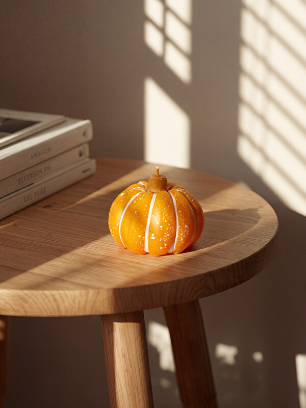 LCW HOME Pumpkin Shaped Decorative Candle