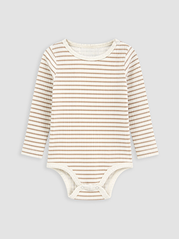 LCW baby Bisiklet Yaka Erkek Bebek Çıtçıtlı Body