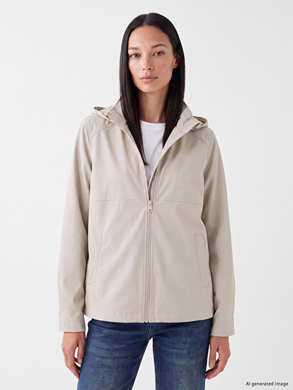 LCWAIKIKI Classic Hooded Women's Raincoat