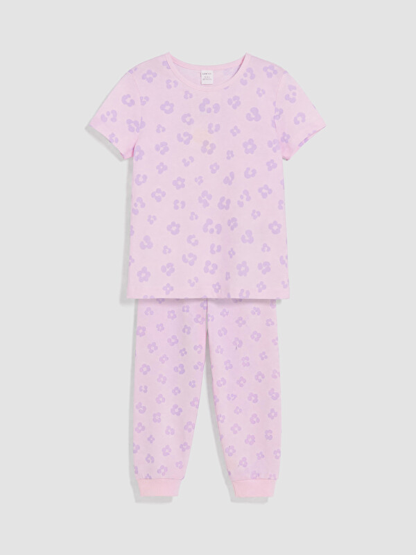 LCW Kids Desenli Kız Çocuk Pijama Takım