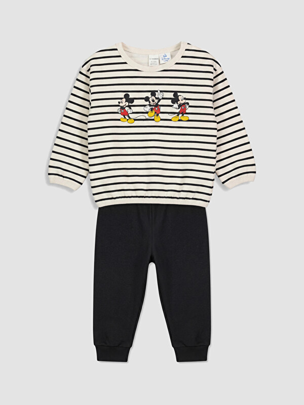 LCW baby Striped Mickey Mouse Printed Baby Boys' Set