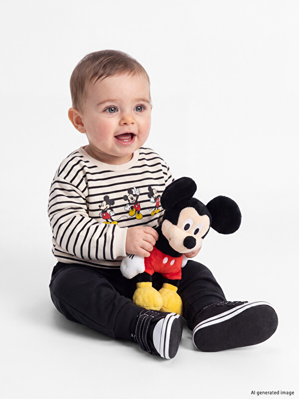 LCW baby Striped Mickey Mouse Printed Baby Boys' Set