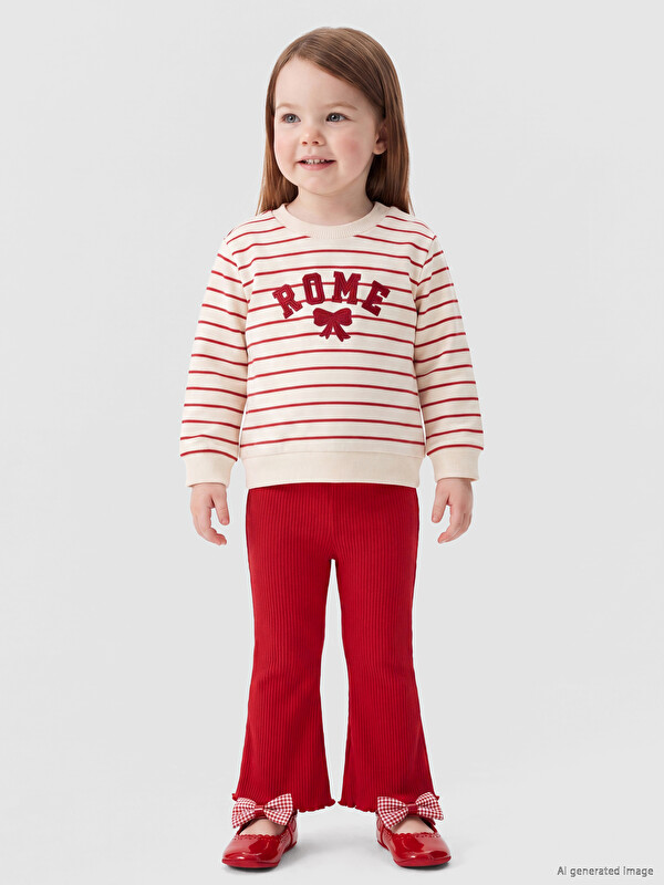 LCW baby Striped Baby Girls' Set
