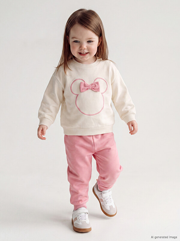 LCW baby Минни маус кестеленген сәби қыздарға арналған жинақ