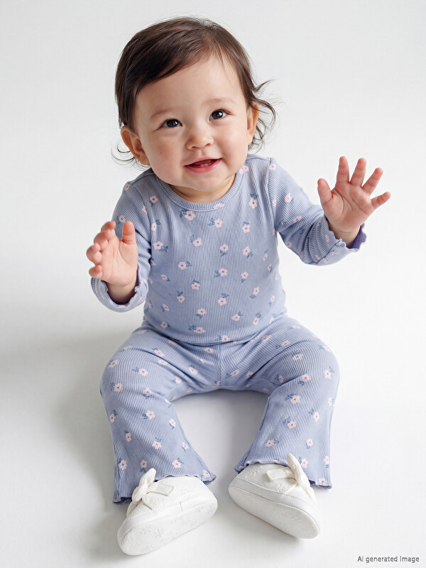 LCW baby Bluzë luleshëme dhe legins për foshnja vajza