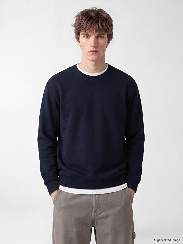 XSIDE Crew Neck Men's Thick Sweatshirt