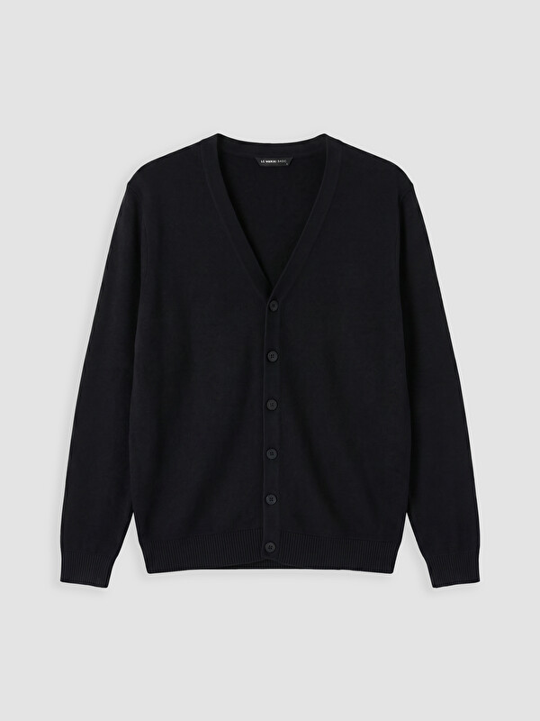 LCWAIKIKI Classic Man Black Cardigan