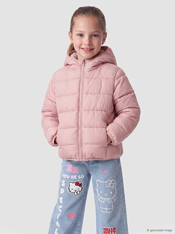 LCW Kids Hooded Girls' Puffer Coat