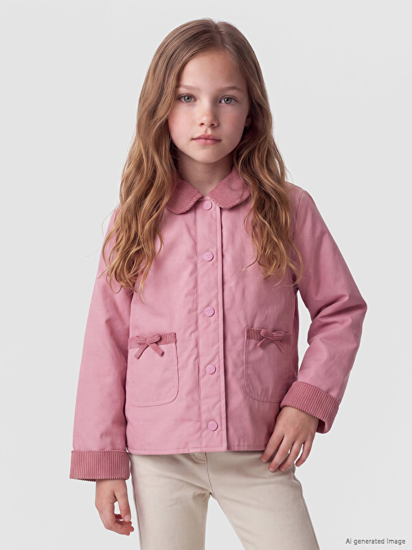 LCW Kids Shirt Collar Girls' Coat