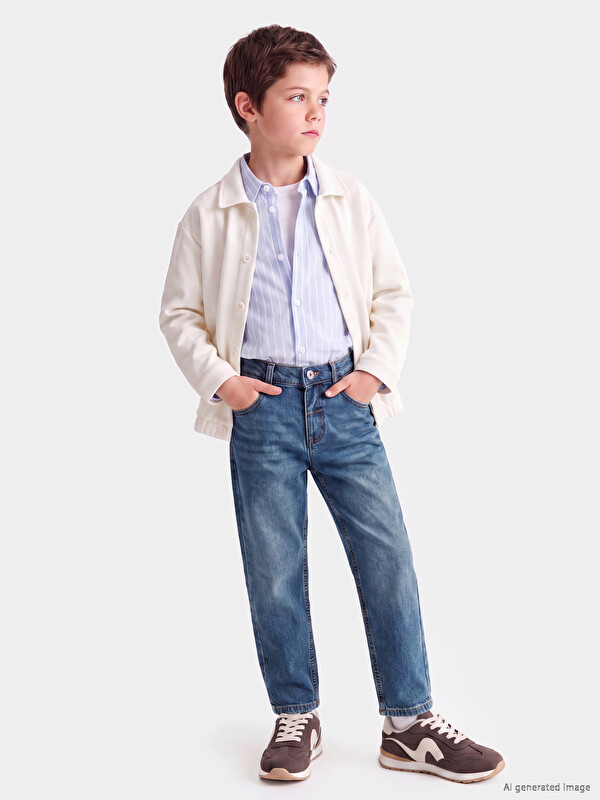 LCW Kids Xhinse me përshtatje të rregullt për djem