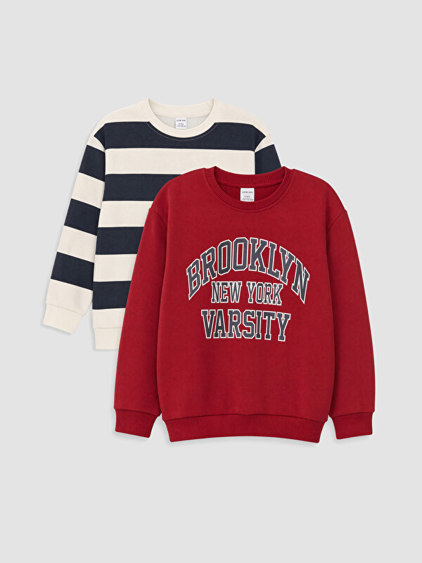 LCW Kids Bisiklet Yaka Erkek Çocuk Sweatshirt 2'li