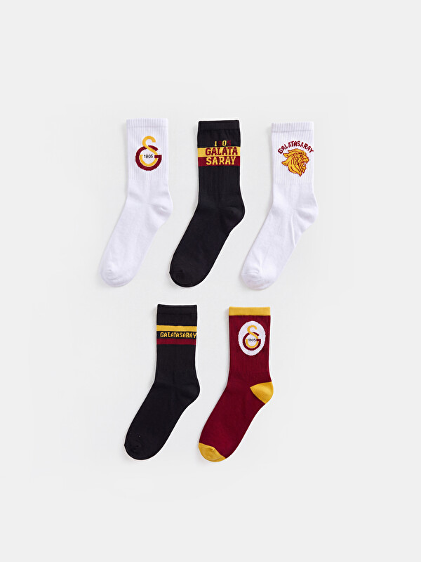 LCW Kids Galatasaray Printed Boys' Ankle Socks 5 Pack