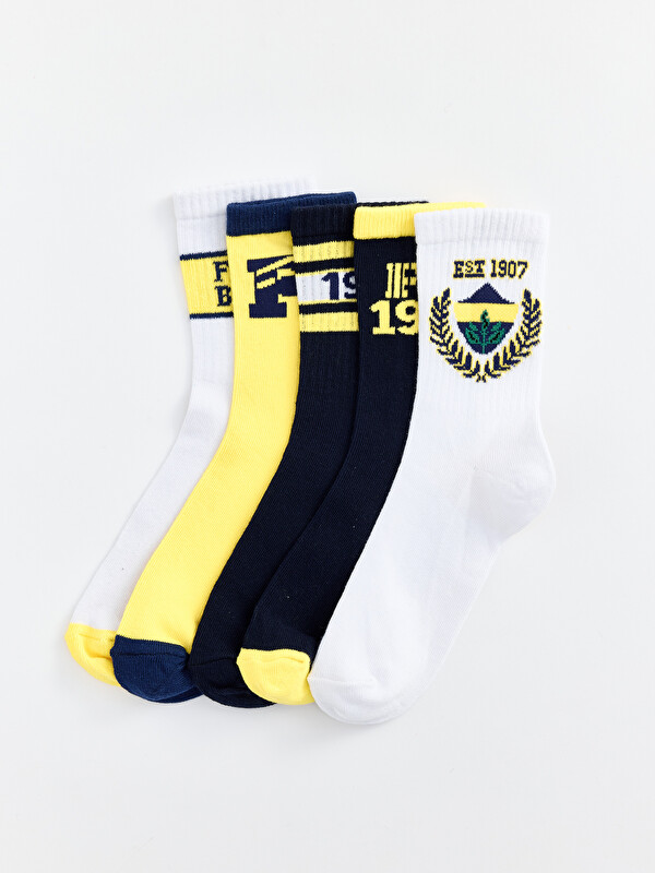 LCW Kids Fenerbahçe Erkek Çocuk Soket Çorap 5'li