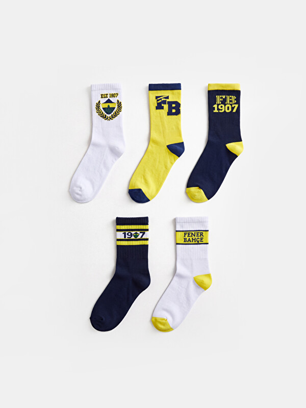 LCW Kids Fenerbahçe Хлопчачі Шкарпетки до щиколотки 5 пар