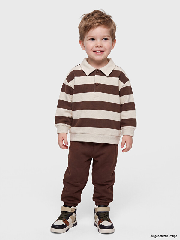 LCW baby жолақты сәби ұлдарға арналған жинақ