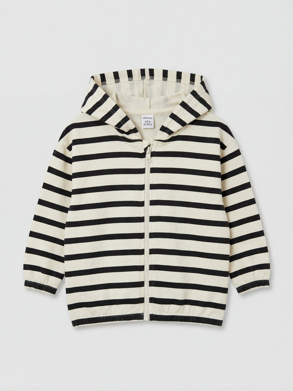 LCW baby Çizgili Erkek Bebek Fermuarlı Sweatshirt