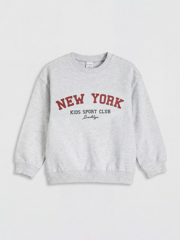 LCW baby New York Baskılı Erkek Bebek Sweatshirt