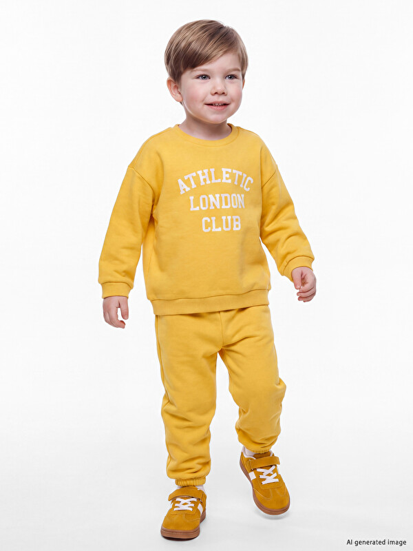 LCW baby Baskılı Erkek Bebek Eşofman Takımı