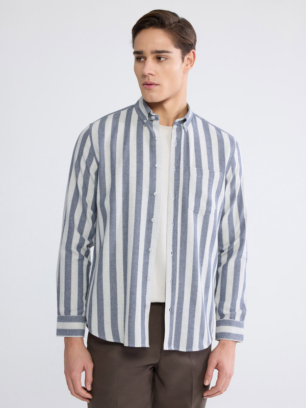 LCWAIKIKI Classic Regular Fit Çizgili Erkek Gömlek