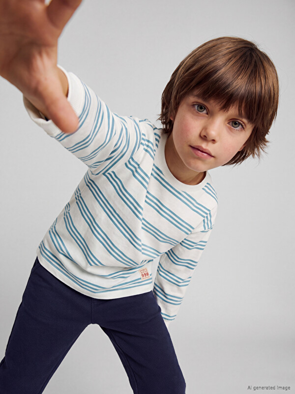 LCW Kids Prugasta dječja majica kratkih rukava