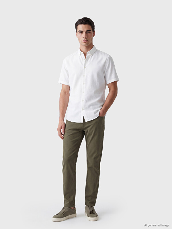 LCWAIKIKI Classic Slim Fit Gabardin Erkek Chino Pantolon