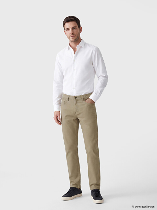 LCWAIKIKI Classic Slim Fit Gabardine Men's Chino Trousers