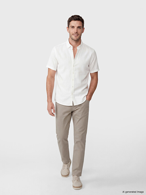 LCWAIKIKI Classic Slim Fit Gabardin Erkek Chino Pantolon