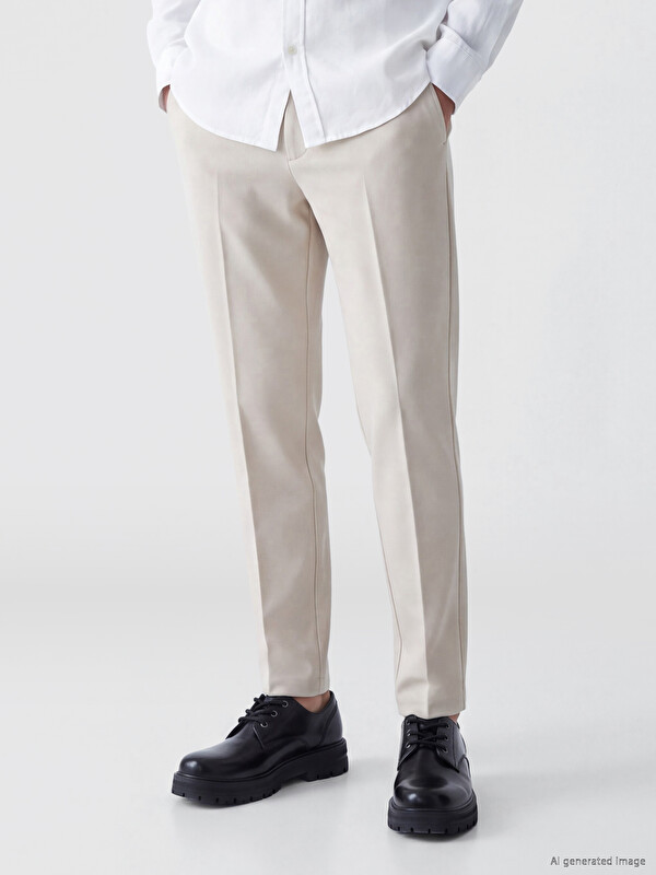 LCWAIKIKI Classic Pantallona chino slim fit për burra