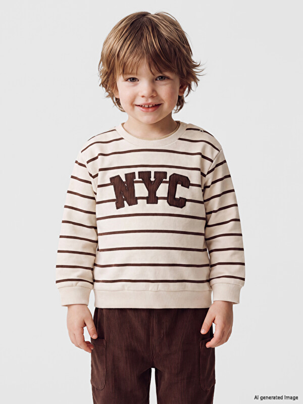 LCW baby Striped NYC Printed Baby Boys' Set