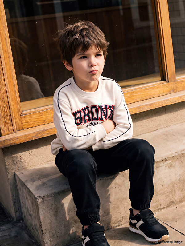 LCW Kids Nakışlı Erkek Çocuk Sweatshirt