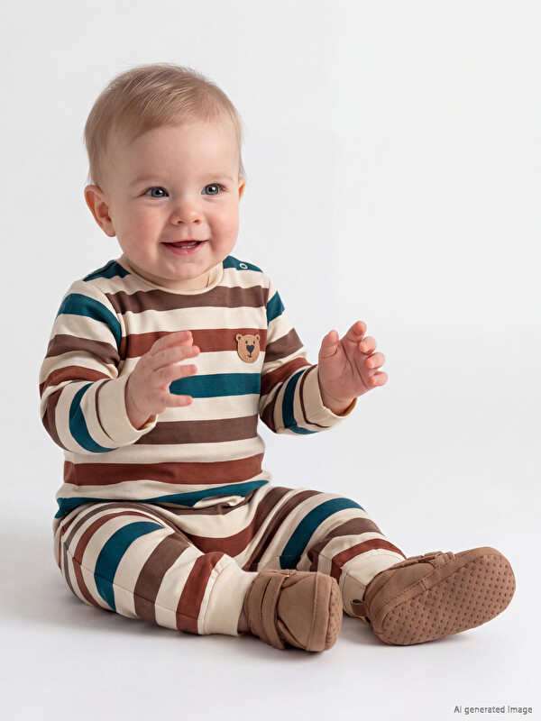 LCW baby Striped Baby Boys' Jumpsuit