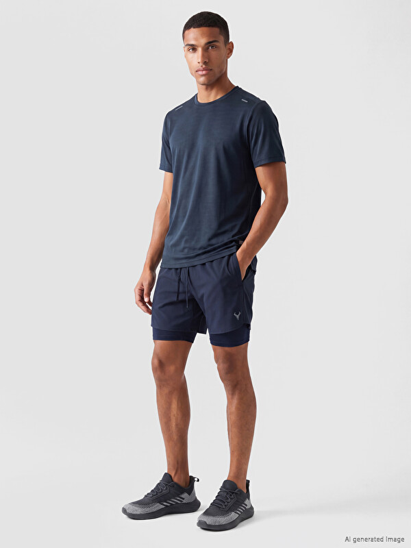 XSIDE ACTIVE Mashkull Ble E Erret T-shirt sportiv