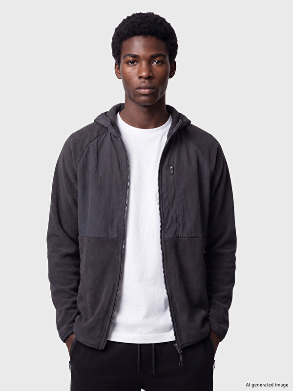 XSIDE ACTIVE Kapuzensweatshirt Herren Polar mit Reißverschluss