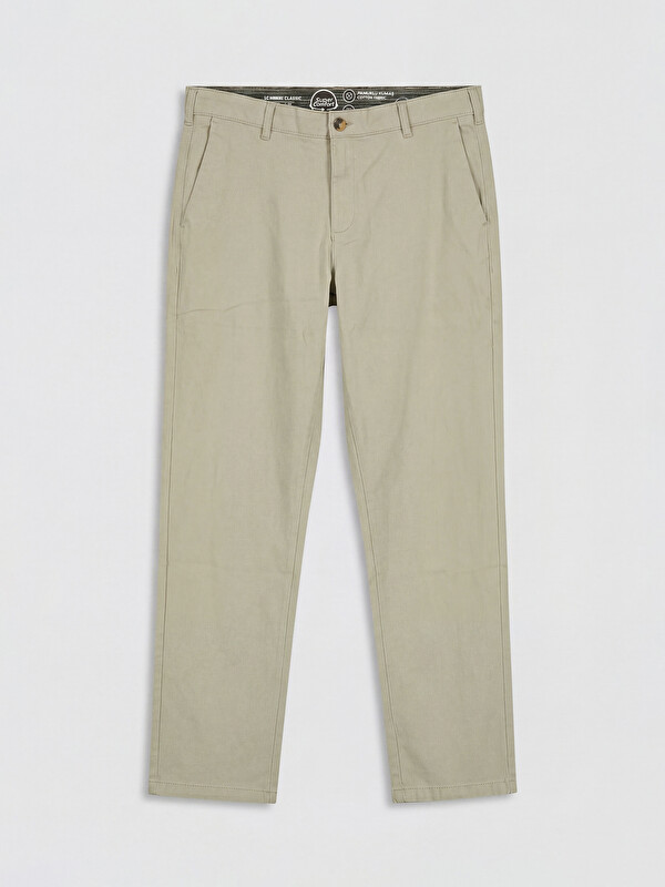 LCWAIKIKI Classic Pantalon chino homme en gabardine coupe régulière