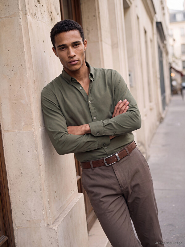 LCWAIKIKI Classic Pantaloni Chino Bărbați Regular Fit din Gabardină