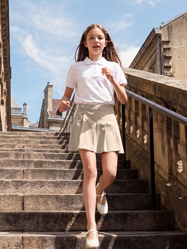 LCW Kids Girls' Pleated Twill Skort