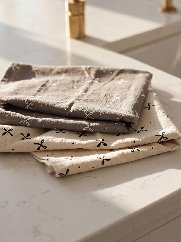 LCW HOME Torchon à motifs nœud, lot de 2, 40x60 cm