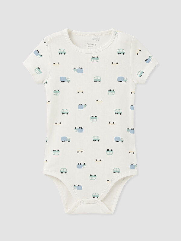 LCW baby Kısa Kollu Baskılı Erkek Bebek Body