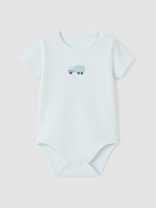 LCW baby Kısa Kollu Baskılı Erkek Bebek Body
