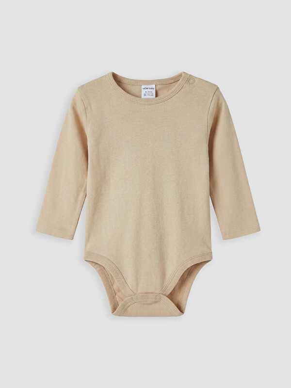 LCW baby Bisiklet Yaka Erkek Bebek Çıtçıtlı Body